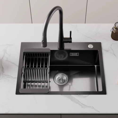 Top Mount PVD Coating Sink 1 Bowl factory